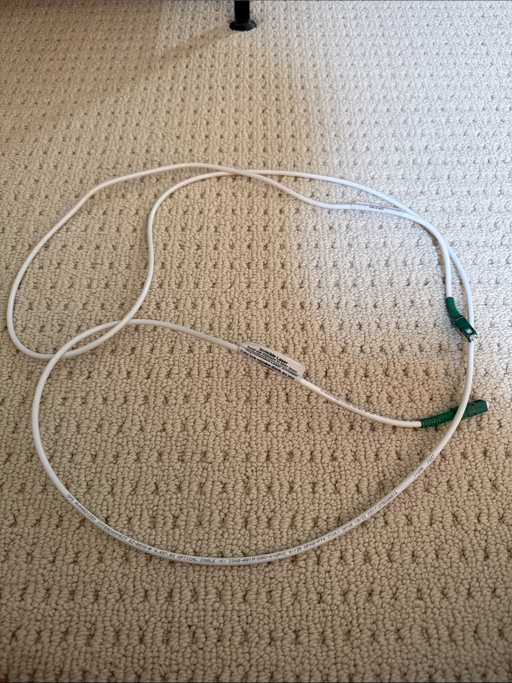 White Phone/Accessory Cable with Green Connectors